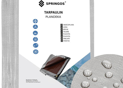 Afdekzeil | 4 x 6 m | 210 g/m2 | Grijs/Bruin