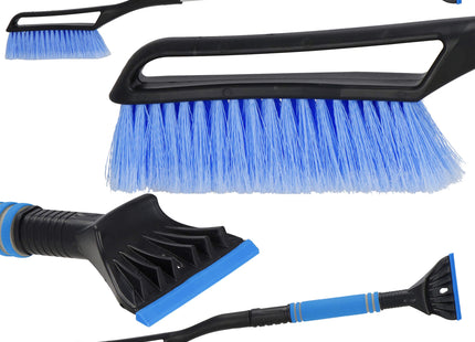 IJskrabber - 2 in 1 - Telescoopsteel - Sneeuwborstel - Ruitenkrabber - Auto - Accessoires - Winter- Blauw