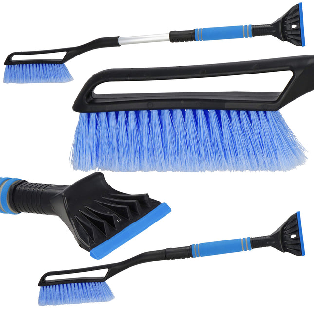 IJskrabber - 2 in 1 - Telescoopsteel - Sneeuwborstel - Ruitenkrabber - Auto - Accessoires - Winter- Blauw