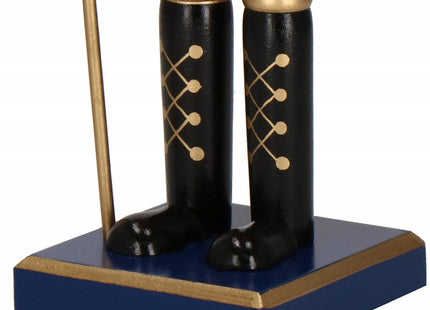 Notenkraker Kerst | 38 cm | Blauw/Rood/Goud