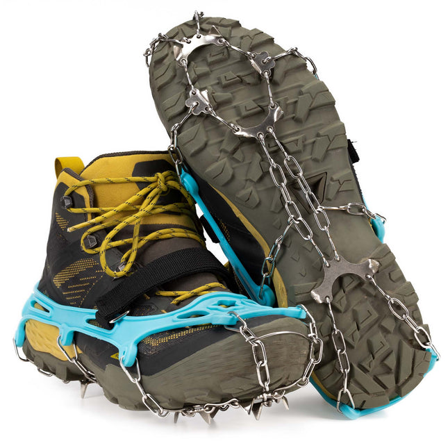 Sneeuwgripzolen - Sneeuwijzers - Spikes voor Schoenen - Anti Slip - Zilver - Zwart - 36 - 40