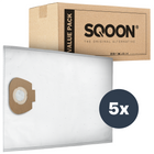 SQOON® Stofzuigerzakken Geschikt voor Nilfisk Alto / WAP / KEW AERO 20/25 & Makita VC2010 / VC2512 / VC3011 - 5 Stuks