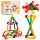 Springos® Magnetisch speelgoed - 128 Stuks - Montessori speelgoed - Speelgoed kinderen