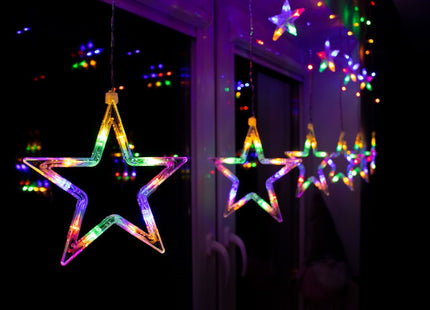 Kerstverlichting Sterrengordijn | Multicolor | 2 m | 138 Led's
