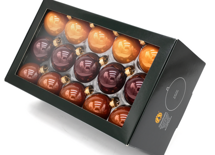 Kerstballen Glas | 30 Stuks | Mix | Glas | Glans | Oranje | Bruin