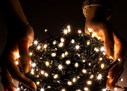 IJspegel Verlichting | Kerstverlichting Buiten | 20 m + 2.5 m Snoer | 500 LED | Flash | Koppelbaar | Warm Wit