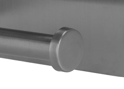 WC Rolhouder | Toiletrolhouder Met Plank | Chroom | Zwart/ Grijs