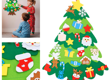 Decoratieve Kerstboom  | Kerstdecoratie | Vilt | 93 Cm | Veelkleurig