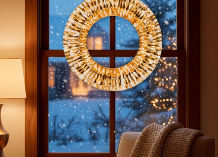 Kerstkrans | Lichtkrans | Kerst Decoratie | 45 cm | 360 Led | Warm Wit