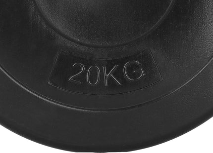 Halterschijf | 1 x 20 kg | Kunststof | Zwart