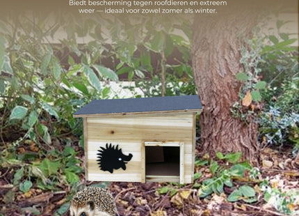 Egelhuis - Egelschuilhuis - Winterverblijf - Weerstbestendig - Hout - 40x32x24 cm