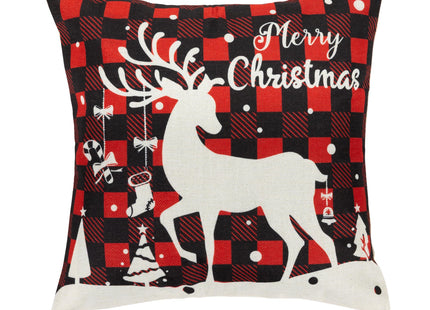 Sierkussenhoes | Kussenhoes | Kussensloop | Woonaccessoires | 40 x 40 cm | 4 Stuks | Kerstpatronen