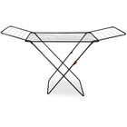 Droogrek - Wasrek - Droogtoren - Inklapbaar - Draaibaar - Zwart - Staal - Kunststof - 171 x 53,5 x 97 Cm