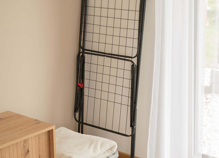 Droogrek - Wasrek - Droogtoren - 3 - Etages - Inklapbaar - Draaibaar - Zwart - Staal - Kunststof - 171 x 53,5 x 97 Cm