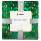 Plaid | Sprei | Deken | 150 x 200 cm | Pluche | Groen/Goud