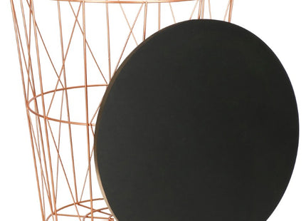 Salontafel | Salontafel Rond | Bijzettafel | 1 Stuk | 40 cm | Zwart/Koper