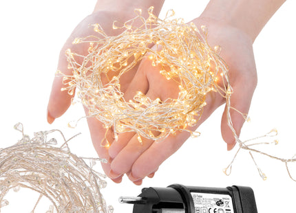Kerstboomverlichting - 300 LED - Microdraden - 3 M - Warm Wit