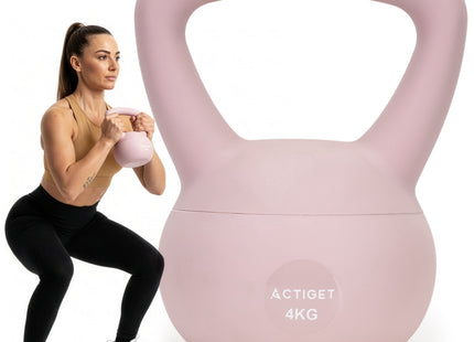 Actiget® Zachte Kettle Bell | Kettlebell | 4 kg | Roze