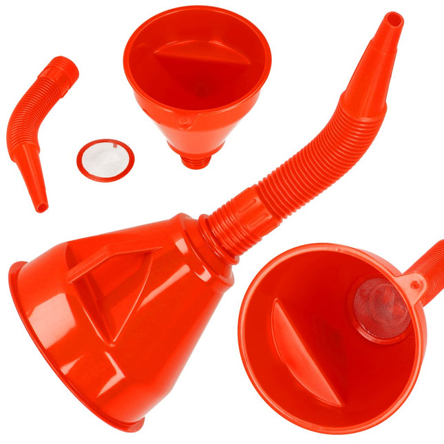 Trechter | Trechter Met Zeef | Rood