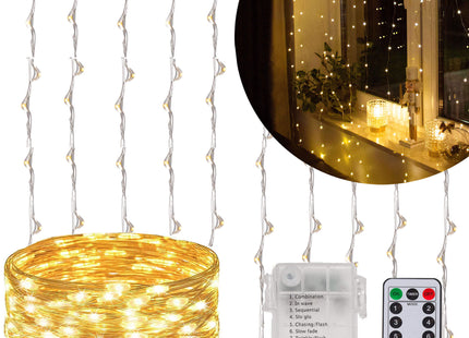 Lichtgordijn | IJspegel Verlichting | 300 LEDs | Warm Wit