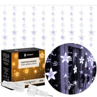 Kerstverlichting Sterrengordijn | Koel Wit/Flitsblauw | 2 m | 180 Led's