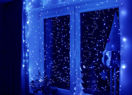 Lichtgordijn | IJspegel Verlichting | Inclusief USB En Afstandsbediening | 300 LED | Blauw