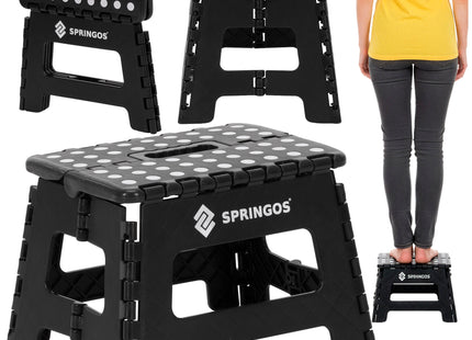 Vouwkruk - Inklapbaar - Platform - Multifunctioneel - Tot 150 Kg - 22 Cm - Zwart