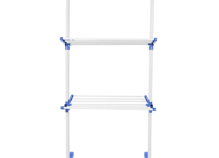 Wasrek - Droogtoren - Droogrek - 4 - Etages - Inklapbaar - Inclusief- Wielen - Draaibaar - 170x75,5x57 cm