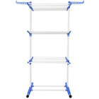 Wasrek - Droogtoren - Droogrek - 4 - Etages - Inklapbaar - Inclusief- Wielen - Draaibaar - 170x75,5x57 cm