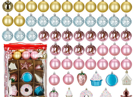 Kerstballen | 69 Stuks | Veelkleurig  | Ornamenten