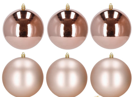 Kerstballen | 6 Stuks | 10 cm | Rose Goud