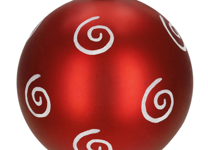 Kerstballen | 3 Stuks | 15 cm | Rood | Wit
