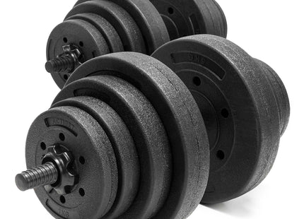 Dumbellset - 20 KG - Complete Set - Thuis Sporten - Zwart