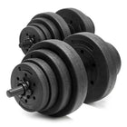 Dumbellset - 20 KG - Complete Set - Thuis Sporten - Zwart