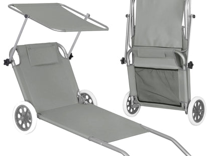 Ligstoel | Ligbed | Verstelbaar | Ergonomische Vorm | Grijs