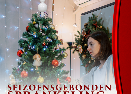 Kerstboom Piek | Glas | 24,5 cm | Glanzend | Wit