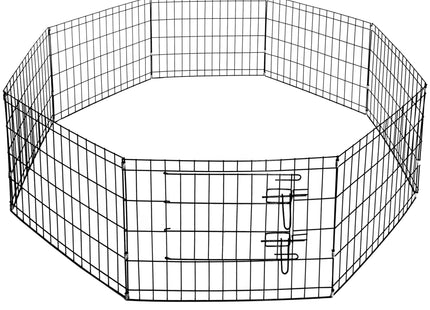 Hondenbench - Dierenkooi - Dierenbox - Metaal - Zwart - 155 x 61 cm
