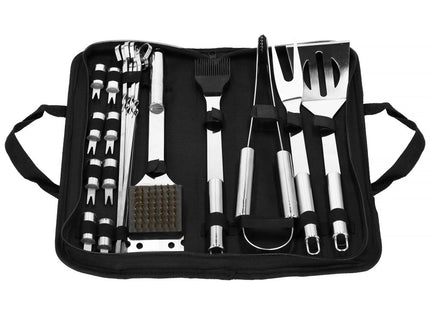 BBQ Accessoires | 20 Delige Set | Inclusief Draagtas | Roestvrij Staal