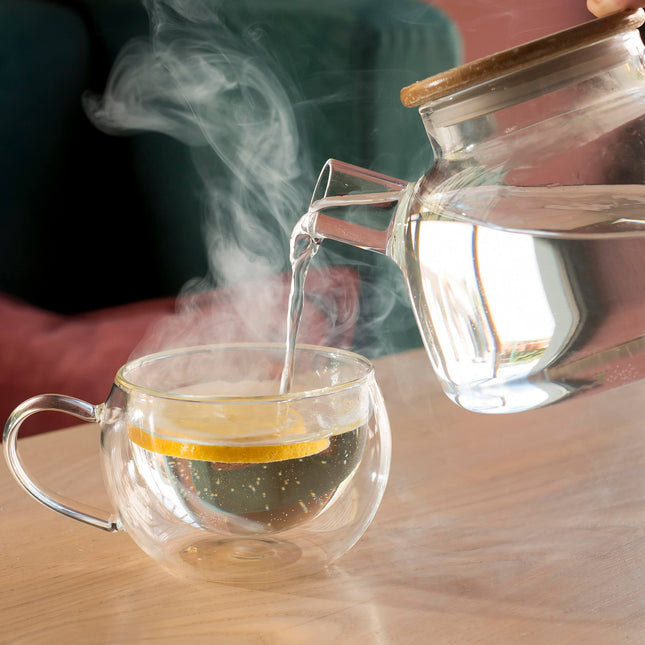 Dubbelwandig glas - Thermisch glas - Koffieglas - Thee glas - Warme en Koude dranken - Oor - 350 ML