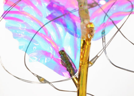 Roos | Valentijn | Rozen | LED | 22 cm | Goud/Kristal/Naturel | Warm wit