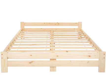 Tweepersoonsbed - Met Lattenbodem - Massief - Naturel -  200x160 CM