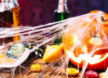 Halloween Decoratie - Spinnenweb - 2 Spinnen - 3,5 M