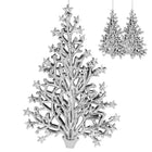 Kersthanger | Zilvere Kerstbomen | 16 cm | 2 Stuks