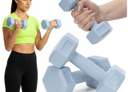 Dumbbell Set - 1 KG - Lichtblauw - Oefengewichten