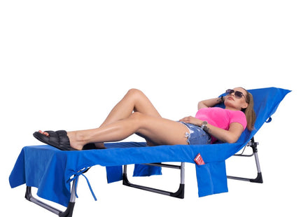 Strandlaken Voor Ligbed | Badlaken | Strandhanddoek | Microvezel | 210 x 75 cm | Blauw