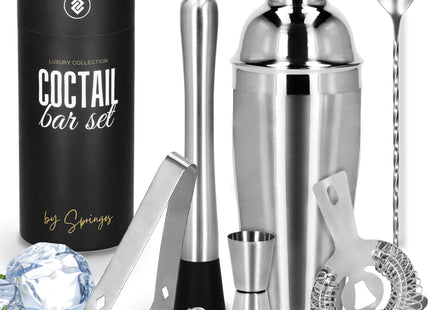 Cocktail Set | 11-Delige Cocktail Shaker Set | Bartenderset |  RVS | Zilverkleurig | 750 Ml