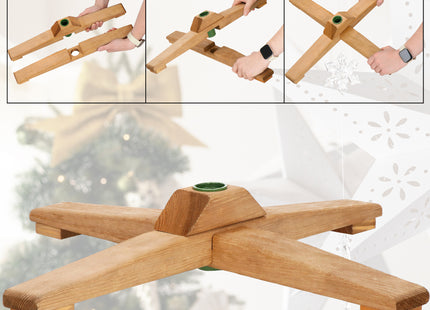 Kunstkerstboom | Premium Royal | Natuurlijk Sparrenhout | 220 cm | Zonder Verlichting | Houten Standaard