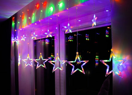 Kerstverlichting Sterrengordijn | Multicolor | 2 m | 138 Led's