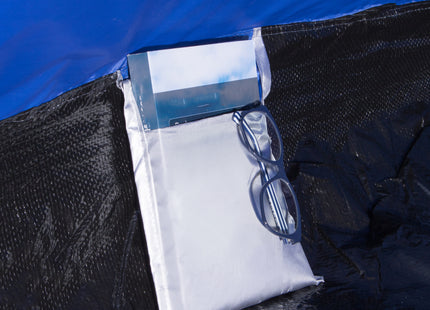 Koepeltent | Toeristentent | Kampeertent | Tent | Waterdicht | 4 Persoons | Grijs / Zwart / Blauw | 240 x 210 x 150 cm