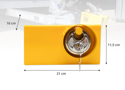 Disselslot - Inclusief Discuslot - Aanhanger / Caravan - Universeel - Geel